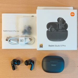 Xiaomi Redmi Buds 5 Pro ワイヤレスイヤホン ブラック ノイズキャンセリング