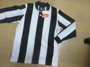 PUMA Junior long sleeve pra shirt 140.WH/BK new goods * settlement of accounts sale *