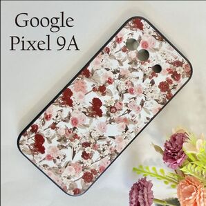 Google Pixel 9aケース 花柄 B ソフトTPUケース ☆おまけガラスフィルム付