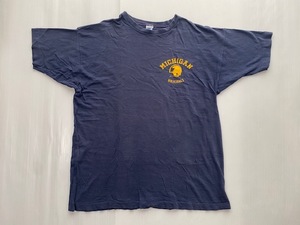 70s USA製 ビンテージ Champion チャンピオン バータグ Tシャツ ミシガン ウルヴァリンズ X-LARGE