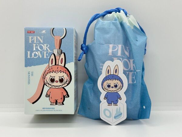 【公式店舗購入品】LABUBU ラブブ THE MONSTERS pin for love 「O」イニシャル ぬいぐるみペンダント