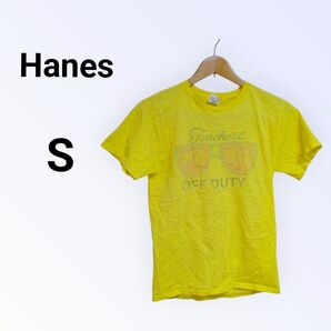 Hanes イエロー Tシャツ【S】Teacher's Off Duty