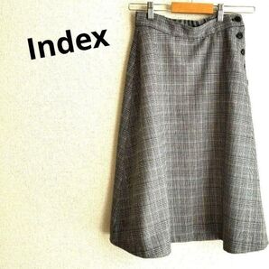 Index インデックス グレンチェック スカート
