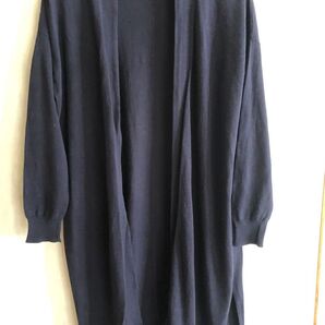 無印良品 ロングカーディガン ネイビー M