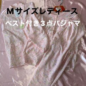 新品未使用 パジャマ Mサイズ 2点セット 花柄 ピンク レディース