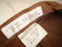 ■ CECILMCBEE セシルマクビー 光沢ブラウン 上下 セットアップ パンツ スーツ ジャケット スラックス 茶 9R Mサイズ 38 W63cm_画像9