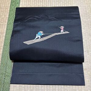 名古屋帯松葉仕立て太鼓柄0167