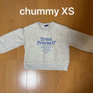 (A-3)chummy トレーナー XS/グレー キルティング スウェット