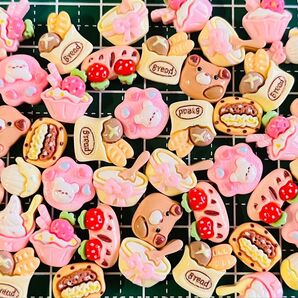 デコパーツ スイーツ 食べ物 いちご パン