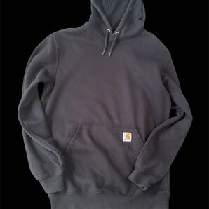 carhartt パーカー ブラック 黒 ワンポイント メンズパーカー カーハート フーディー 古着
