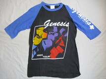 genesis 1984 TOUR ラグラン七分Ｔ 黒×青 XSぐらい_画像1