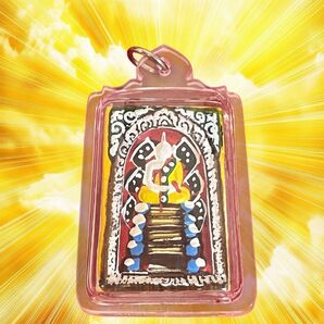 【アーチャン】系彩色プラクルアン二面構造 ルアンポークーン×ソムデット 狂気護符 開運 魔除け芸術品