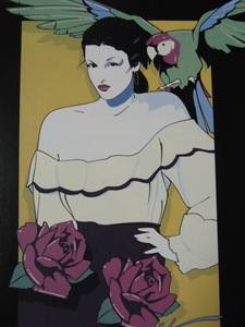 Patrick Nagel、パトリック・ナゲル、【Untitled 3】、希少な額装用画集より、新品額装付、送料込み