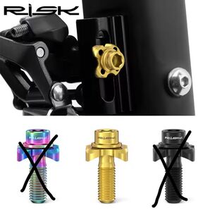RISK フロントディレイラー取り付けチタンボルト GOLD