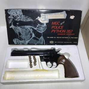 MGC ポリスパイソン 6インチ 357マグナム モデルガン カートリッジ6個 発火済 18歳以上用