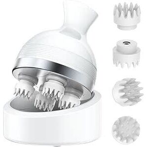 ヘッドスパ 電動頭皮ブラシ 頭皮ケア 3D振動 360°回転 急緩調節 IPX7防水 乾湿両用 USB充電 美容家電