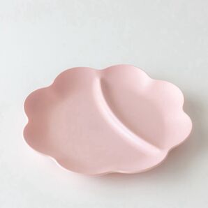 レンジ対応 フード付フラワーランチトレー 2枚組 ピンク