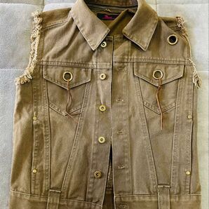 Midas カーキ ダメージ加工ミリタリーベルト