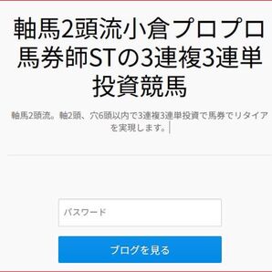 競馬予想 軸馬2頭流小倉プロ馬券士STの3連複3連単投資競馬実践サイト 3連単3連複でリタイアする方法
