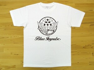 航空自衛隊 Blue Impulse 白 5.6oz 半袖Tシャツ 黒 M ミリタリー ブルーインパルス