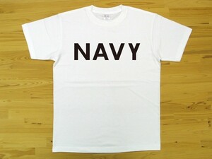 NAVY 白 5.6oz 半袖Tシャツ 黒 XXXL 大きいサイズ ミリタリー ロゴ ネイビー 海軍