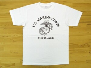 U.S. MARINE CORPS 白 5.6oz 半袖Tシャツ 黒 S ミリタリー USMC海兵隊 マリーン