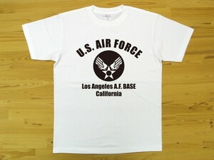 U.S. AIR FORCE 白 5.6oz 半袖Tシャツ 黒 M ミリタリー エアフォース アメリカ空軍