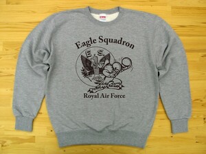 R.A.F. Eagle Squadron 杢グレー 9.7oz トレーナー 黒 2XL 大きいサイズ スウェット イギリス空軍 イーグル飛行中隊 U.S. AIR FORCE