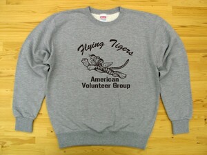 フライング・タイガース 杢グレー 9.7oz トレーナー 黒 L スウェット AVG Flying Tigers U.S. AIR FORCE