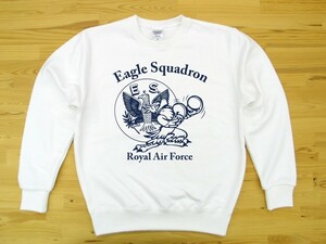 R.A.F. Eagle Squadron 白 9.7oz トレーナー 紺 L スウェット イギリス空軍 イーグル飛行中隊 U.S. AIR FORCE