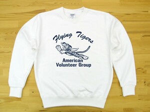 フライング・タイガース 白 9.7oz トレーナー 紺 2XL 大きいサイズ スウェット AVG Flying Tigers U.S. AIR FORCE