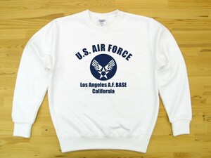 U.S. AIR FORCE 白 9.7oz トレーナー 紺 2XL 大きいサイズ スウェット エアフォース アメリカ空軍 ミリタリー