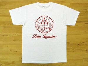 航空自衛隊 Blue Impulse 白 5.6oz 半袖Tシャツ 赤 XXXL 大きいサイズ ミリタリー ブルーインパルス