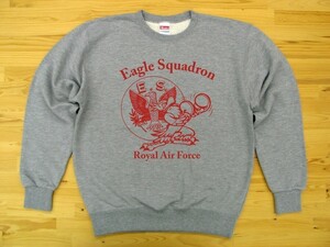 R.A.F. Eagle Squadron 杢グレー 9.7oz トレーナー 赤 2XL 大きいサイズ スウェット イギリス空軍 イーグル飛行中隊 U.S. AIR FORCE