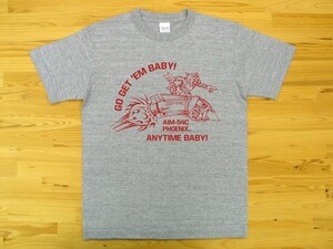 AIM-54 フェニックス 杢グレー 5.6oz 半袖Tシャツ 赤 XXXL 大きいサイズ ミリタリー F-14 トムキャット ミサイル