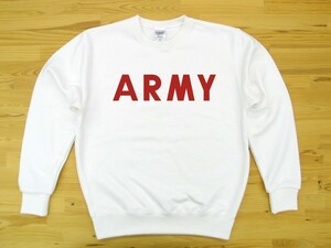 ARMY 白 9.7oz トレーナー 赤 M スウェット ロゴ アーミー 陸軍 U.S. AIR FORCE