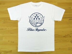 航空自衛隊 Blue Impulse 白 5.6oz 半袖Tシャツ 紺 S ミリタリー ブルーインパルス