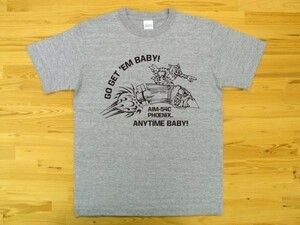 AIM-54 フェニックス 杢グレー 5.6oz 半袖Tシャツ 黒 XXL 大きいサイズ ミリタリー F-14 トムキャット ミサイル