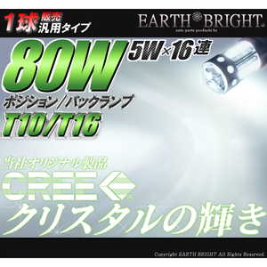 1球)T10/T16⊿CREE 80WハイパワークリスタルLED アテンザ プレマシー ベリーサ