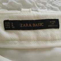 ZARA BASIC ホワイト 膝丈スカート_画像4