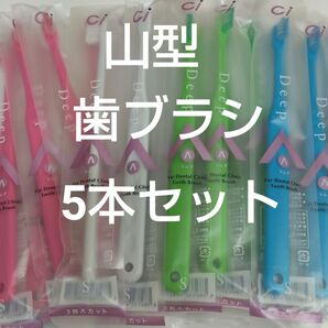 5本セット歯科用ラムダ歯ブラシSやわらかめ日本製