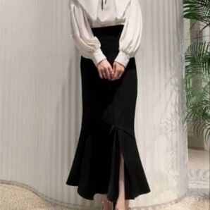 マーメイドイレヘムスカート ブラック