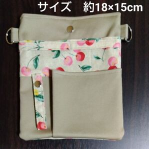 作業用ポーチ ナースポーチ オーガナイザー ハンドメイド(看護師 介護士 美容師等々 多職種)オプションにてストラップ追加可能