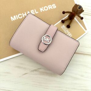 限定カラー新品 MICHAEL KORS マイケルコース 折り財布 ピンク