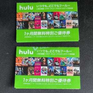 hulu 1ヶ月トライアル 2枚