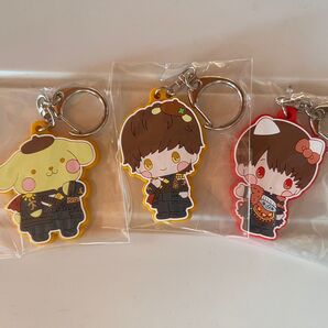 9bic × サンリオ ラバーキーホルダー らぶしっく 仮屋瀬 さつき 四季涼雅 ポムポムプリン まとめ売り