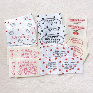 在庫わずかラスト// No.④【まとめ売り20枚】6種類 コットンタグ 布タグ(種類・枚数変更不可)