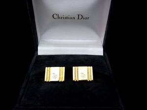 *N0852*# прекрасный товар # Dior [ серебряный * Gold ]# запонки!