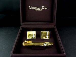 *N0869*# прекрасный товар # Dior [ Gold ]# запонки & галстук пинцет!
