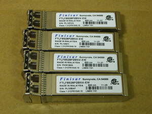 ▽Finisar FTLF8528P2BNV-EM FCモジュール 8G 850nm SFP miniGBIC 4本 中古